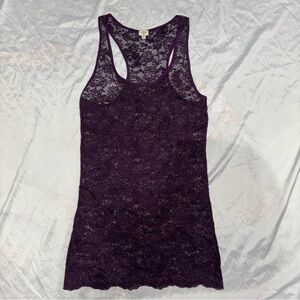 Wilfred Aritzia Women’s Purple Lace Tank T Shirt Top Size Small